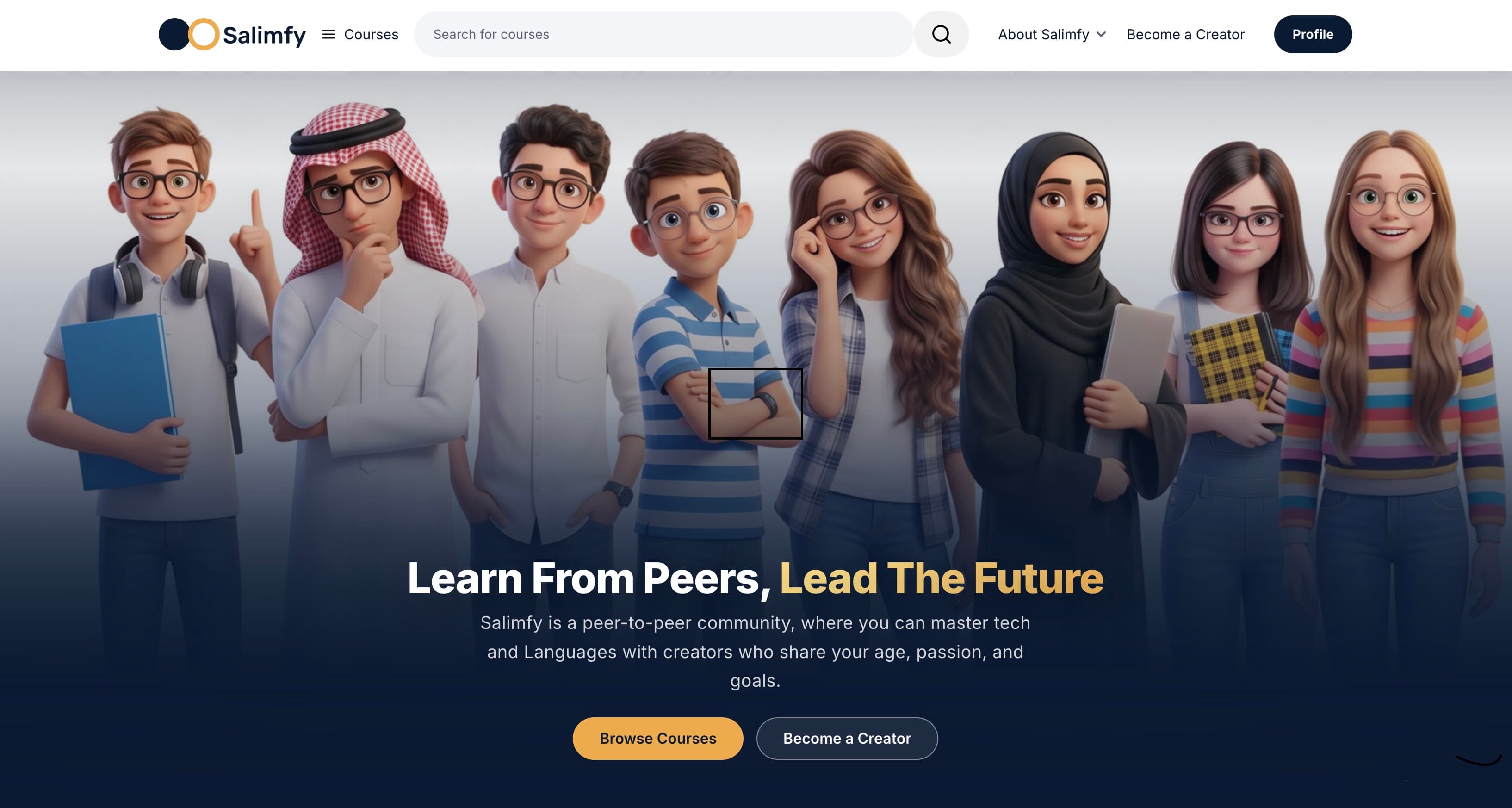 واجهة منصة Salimfy Learn